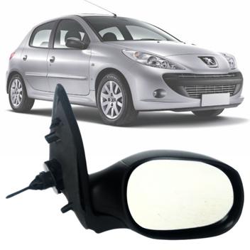 Retrovisor Completo Para Peugeot 207 Lado Izquierdo - Eléctrico, Calefactado, Con Intermitente, Gris Para Pintar