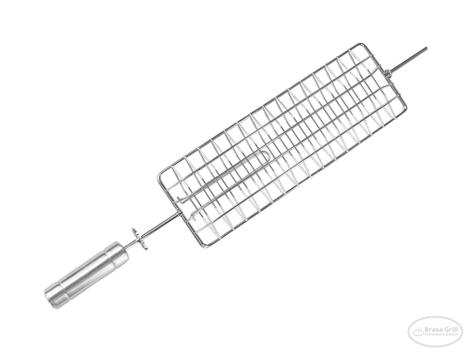 KIT Espeto Giratório Elétrico - GIROPLUS Grelha Abaulada - Para assar pão  de alho, peixe e carne.