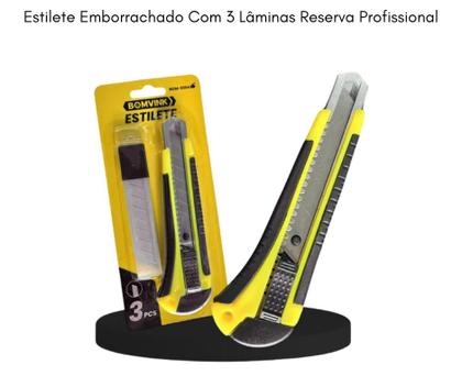Estilete Emborrachado Com 3 Lâminas Reserva Profissional - bomvink ...