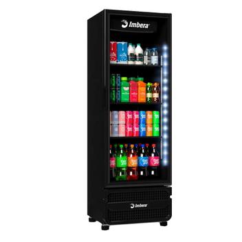 Geladeira/refrigerador 485 Litros 1 Porta Preto Full Black Porta de Vidro - Imbera Beyond Cooling - Bivolt - Ccv315