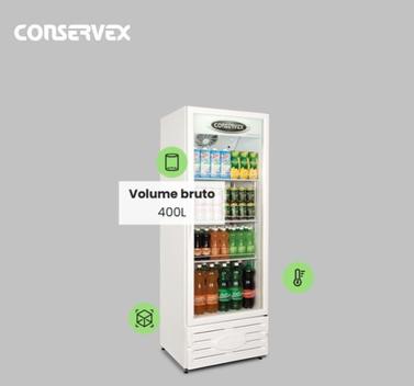 Geladeira/refrigerador 400 Litros 1 Porta Branco - Conservex - 220v - Erv-400