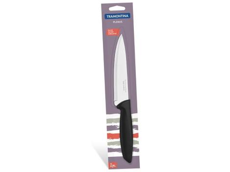 Faca chef 6 plenus preto lamina de aco inox e cabo de polipropileno ...