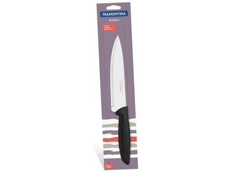 Faca chef 8 plenus preto lamina de aco inox e cabo de polipropileno ...