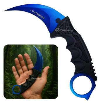 Faca Karambit Compacta 19cm com Lâmina Inox, Cabo ABS e Capa com