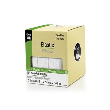Dritz 9314B Elastic Jersey 1/4, White, 2.7 m