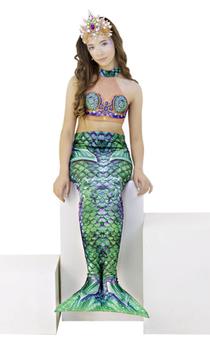 fantasia de luxo com pérolas  Adult mermaid costume, Mermaid