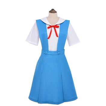 Fantasia Cosplay Uniforme Escolar Feminino - Azul e Branco - Halloween ...
