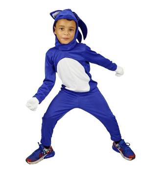 Fantasia do Sonic Infantil de Luxo Com Máscara e Luva - Fantasias Carol ...