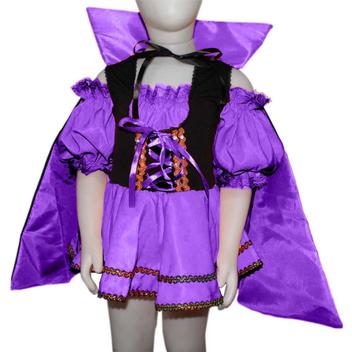 Fantasia Drácula Vampiro Halloween Infantil Roupa + Capa Top