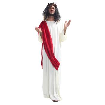 Fantasia Jesus Cristo Roupa Masculina Adulto Com Coroa De Espinhos ...