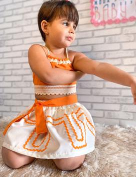 Roupa Da Moana Para Festa,fantasia Moana,criança,bebê