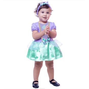 Roupa Fantasia Sereia Mesversario C Tiara Ariel Bebe Menina - Dg Baby Kids  - Fantasias para Bebês - Magazine Luiza