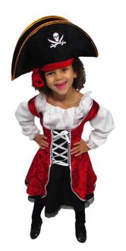 Fantasia Vestido Pirata Feminina Bebê Infantil Carnaval Halloween em  Promoção na Americanas