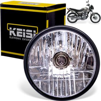 Farol moto Completo Com Lampada honda Cg 150 modelo redondo - KEISI ...