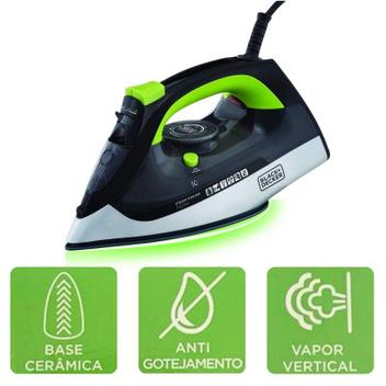 Ferro De Passar Black+Decker FX2700 Antiaderente Steam Power - Black ...