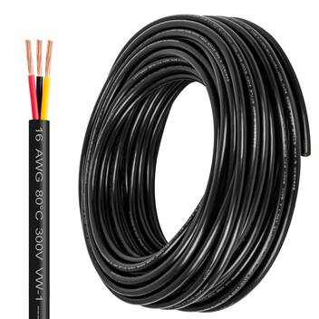 Fio elétrico Lesnlok 16 Gauge 3 Conductor 26 pés 16AWG - Relé ...