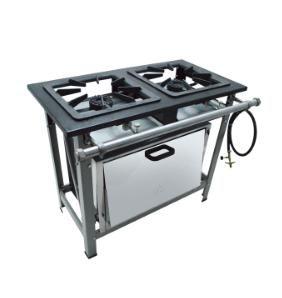 Fogão 2 Bocas Metalmaq Industrial Com Forno Preto