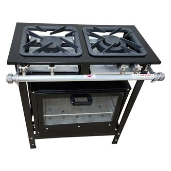 Fogão 2 Bocas Cefaz Diamond C/ Forno Preto - Cfzd-006
