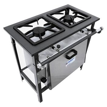 Fogão 2 Bocas Metal Brey Industrial Com Forno Grafite - 302 – F