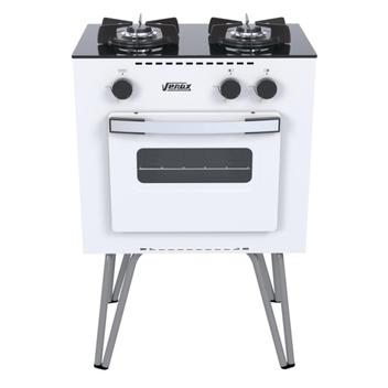 Fogão 2 Bocas Venax Mini Cook Branco Mesa em Vidro - 16249
