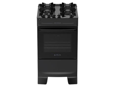 Fogão 4 Bocas Atlas Mônaco Top Glass Preto Mesa em Vidro - Bivolt - 300002050