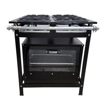 Fogão 4 Bocas Cefaz Gold C/ Forno Preto - Cfzg-128