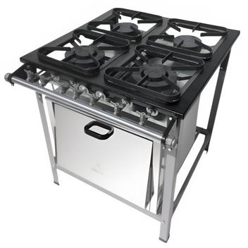 Fogão 4 Bocas Metalmaq S2020 P5 C/ Forno Inox - M14