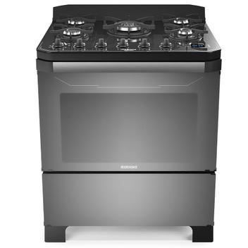 Fogão 5 Bocas Itatiaia Itamaster Digital Preto Mesa em Vidro - Bivolt - 3700000337