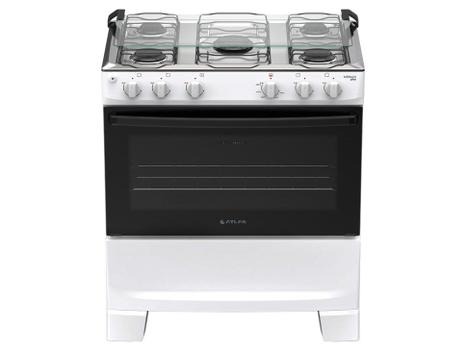 Fogão 5 Bocas Atlas Mônaco Plus Branco - Bivolt - 300002024