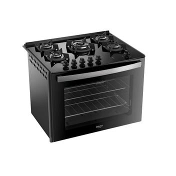 Fogão 5 Bocas de Embutir Dako Supreme Glass Preto Mesa em Vidro - Bivolt - 300001681