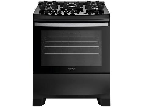 Fogão 5 Bocas de Embutir Dako Supreme Preto Mesa em Vidro - Bivolt - 300002078