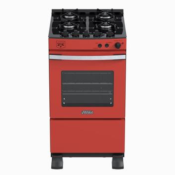 Fogão 4 Bocas Venax Gaudi Vetro Vitreo Vermelho Mesa em Vidro - 220v - 22173