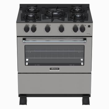 Fogão 5 Bocas Venax Gaudi Line Inox Mesa em Vidro - Bivolt - 30317
