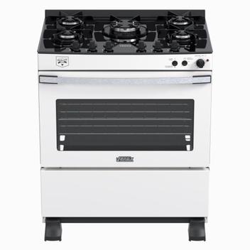 Fogão 5 Bocas Venax Gaudi Vetro Vitreo Branco Mesa em Vidro - 110v - 22198