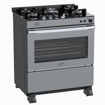 Fogão 5 Bocas Venax Gaudi Vetro Vitreo Inox Mesa em Vidro - 110v - 22199