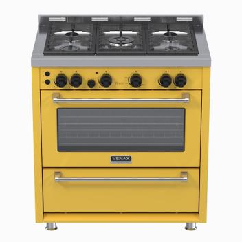 Fogão 5 Bocas Venax Temis Amarelo - 110v - 9240