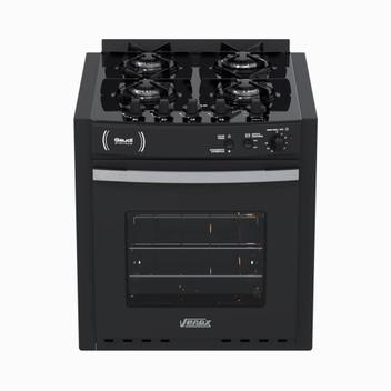 Fogão 4 Bocas de Embutir Venax Gaudi Platinum Vitreo Preto Mesa em Vidro - 220v - Gdpmv451
