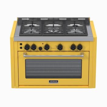 Fogão 5 Bocas de Embutir Venax Temis Amarelo - 110v - 25982