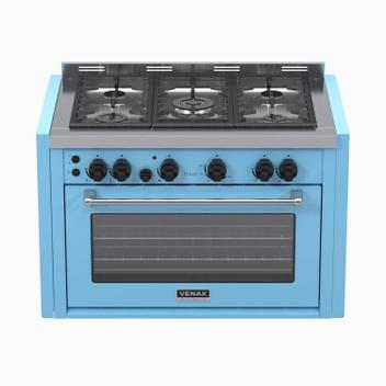 Fogão 5 Bocas de Embutir Venax Temis Azul - 110v - 25983