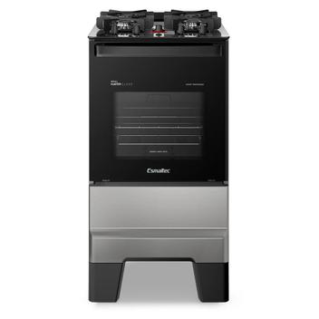 Fogão 4 Bocas Esmaltec Ideal Master Glass Inox Mesa em Vidro - Bivolt - 4127