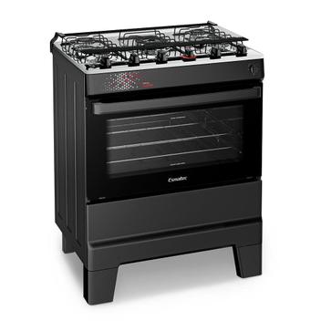 Fogão 5 Bocas Esmaltec Ideal Master Preto - Bivolt - 5124