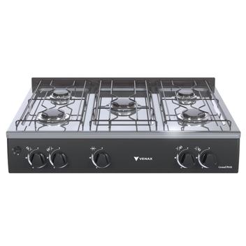 Fogão 5 Bocas Venax Grand Petit Vetro Preto - Bivolt - Grpv550