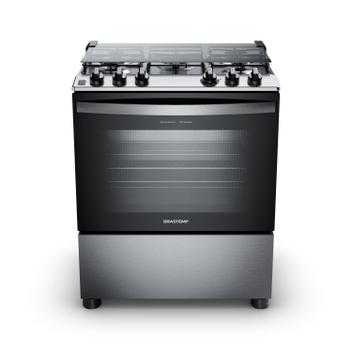 Fogão 5 Bocas Brastemp Turbo Chama Inox - 220v - Bfs5gdr