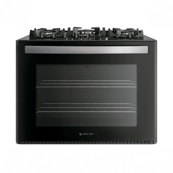Fogão 5 Bocas de Embutir Atlas Utop Preto Mesa em Vidro - Bivolt - 300002096