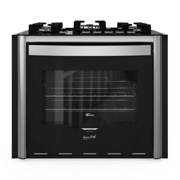 Fogão 5 Bocas de Embutir Fischer Gran Cheff Tripla Chama Preto Mesa em Vidro - 110v - 28550-65542