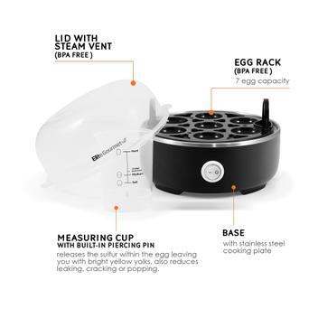 Cuociuovo Elettrico Elite Gourmet 7 Uova – Cottura Morbida, Media O Sodo