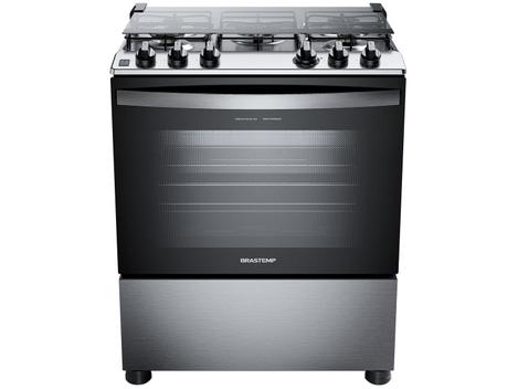 Fogão 5 Bocas Brastemp Turbo Chama Inox - 110v - Bfs5gdr