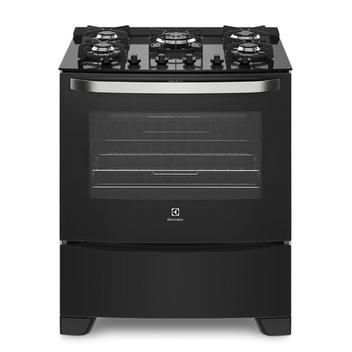 Fogão 5 Bocas Electrolux Preto Mesa em Vidro - Bivolt - 76gs