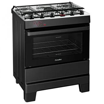 Fogão 5 Bocas Esmaltec Ideal Top Preto - Bivolt - 5122