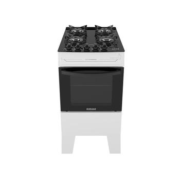 Fogão Itatiaia 4 Bocas Electra Glass Plus Mesa De Vidro Com Acendimento Automático Branco Bivolt